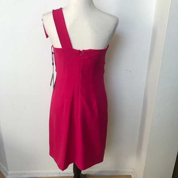 [Adrianna Papell] One Shoulder Pop Over Mini Dress - Picture 5 of 6